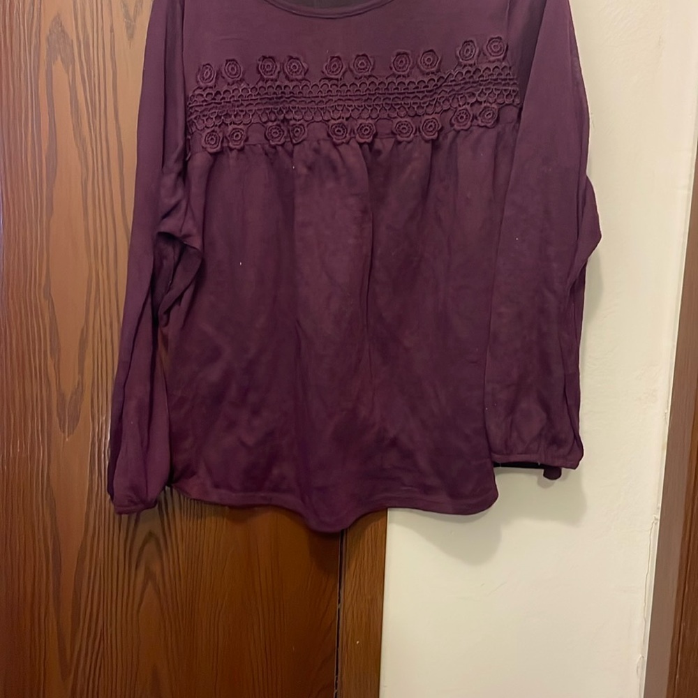 Women's Purple Long Sleeve Top